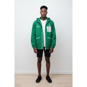 Round Two‎ Green Hooded Windbreaker Jacket Men's, Size M, NEW